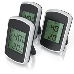 BEARWARE 3x Hygrometer,Hygrometer Thermometer, Temperatur & Luftfeuchtigkeit Messgerät