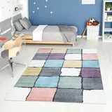 Carpet City Teppich »YOUNG919«, rechteckig, 11 mm Höhe, Bunter Kinderteppich mit Karo-Muster bunt