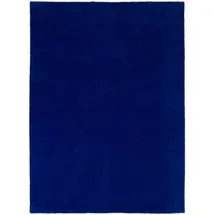 carpetfine Wollteppich CARPETFINE "Gabbeh Lola Uni", blau, B:120cm H:14mm L:170cm, Wolle, Teppiche, mit natürlichem Pflanzenmaterial von Hand gewebt, auch in Rund