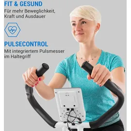 capital sports Azura Air Heimtainer, F Bike mit Magnet-Widerstand, Heimtrainer-Fahrrad Klappbar, Fitness Fahrrad Heimtrainer für Ausdauertraining ... - Silber