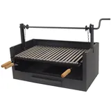 EL ZORRO IMEX 71508 – Erhöhte Grillschublade, Edelstahl-Grill, 63 x 75 x 42 cm, schwarz