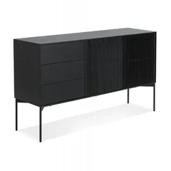 Sideboard Schrank Buffet aus Holz | Weinschrank Getränkeschrank mit 3 Schubladen | Anrichte Kommode mit Stauraum | Modernes Design | Kadima Design