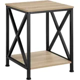 Tectake Beistelltisch Braun Eiche 40,5 x 40,5 x 52,2 cm