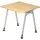 Hammerbacher Schreibtisch ahorn quadratisch, A-Fuß-Gestell silber 80,0 x 80,0 cm