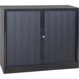 Gürkan Rollladenschrank schwarz 2 Fachböden 120,0 x 46,0 x 105,0 cm