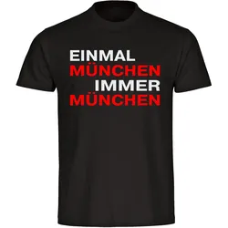 multifanshop Kinder T-Shirt - München rot - Einmal Immer - Druck rot - Kind