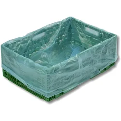 VEPATIM 1000x HDPE-Seitenfaltensäcke blau-transparent 680 + 430 x 680 mm 10my