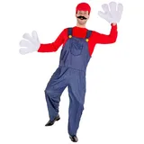 Tectake tectake® Herrenkostüm super Klempner Mario