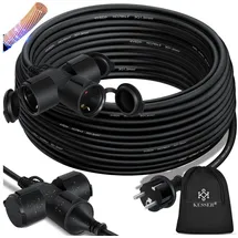 Kesser KESSER® Verlängerungskabel mit Schutzkappe Outdoor - für Innenbereich Außenbereich - Verlängerung Stromkabel – 230 V IP44 - Schutzkontakt Baustellenkabel Schutzkontaktstecker