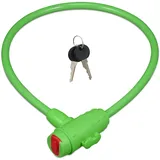 Relaxdays Fahrradschloss Kinder, Grün,Rot