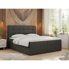 MKS Boxbett, ERNI 160/200 - Dunkelgrau Kunstleder ... H4