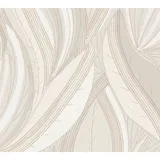 A.S. Création Vliestapete Blätter Floral Modern 10,05 m x 0,53 m 0 g Creme-Weiß