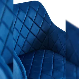 CLP Esszimmerstuhl Monett Samt dunkelblau/Metall matt schwarz