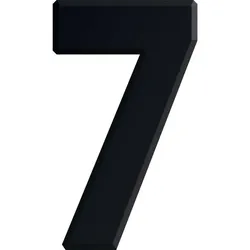 Ziffern selbstklebend 0-9 Aluminium, schwarz - 7
