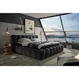 ed lifestyle Polsterbett Bexley 180 x 200 cm Stoff Schwarz