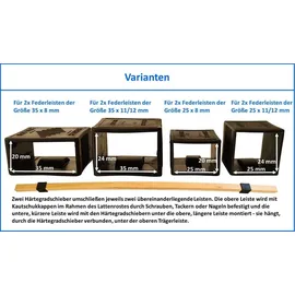 Coemo Set 10 Stk Härtegradschieber für Lattenrost Ersatzteil oder zum Nachrüsten 20x25 mm