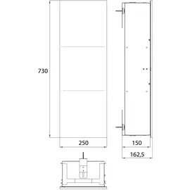 EMCO Asis Module Pure Schrankmodul 73 x 25 x 77 cm Alpin-Weiss MDF