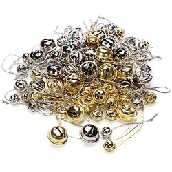 Schellen, gold und silber, in verschiedenen Größen, 100 Stück