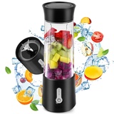 Jinlaili Tragbarer Mixer 500 ml, Mixer Smoothie Maker, BPA-freie, Smoothie Mixer USB Wiederaufladbar 4000mAh, Smoothies Juicer Cup mit 6 Ultrascharfen Klingen für Saft Shakes und Smoothies