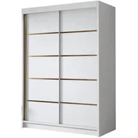 Mirjan24 Schiebetürenschrank Lungo IV 120 x 200 x 58 cm Weiß