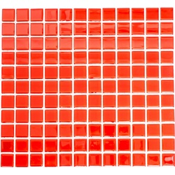 Mosani Mosaikfliesen Mosaikfliese Glasmosaik rot BAD WC Küche WAND Mosaikmatte