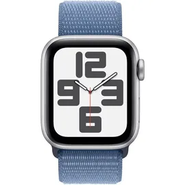 Apple Watch SE 2023 GPS 40 mm Aluminiumgehäuse silber, Sport Loop winterblau