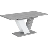 altdecor Altdecor, Grau, Weiß, Holzwerkstoff, Rechteckig,Rechteckig, Bodenplatte, 80x75x120 cm, Esszimmer, Tische, Esstische
