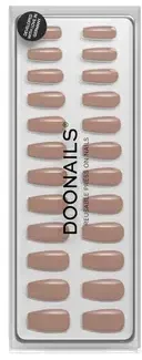 DOONAILS Soft Gel Press Ons Espresso Short Coffin - Espresso