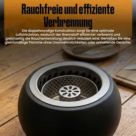 edenoutdoor Feuerschale Ø 22 cm Schwarz