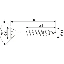 SPAX Universalschraube WIROX A9J 4CUT T-STAR plus T20 4x45mm, 500er-Pack (0191010400455)