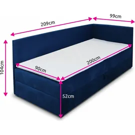 Sofnet Flame 90 x 200 cm Grau