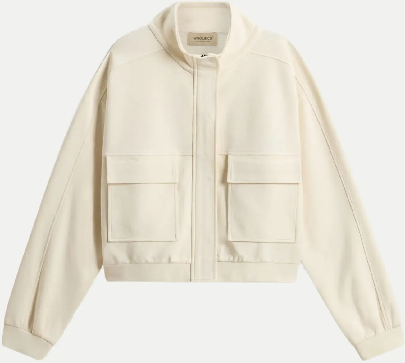 Sweatshirt mit Stehkragen Weiß M
