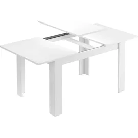 Dmora Ausziehbarer Tisch Dilici, Ausziehbare Konsole für Esszimmer, Ausziehbarer Küchentisch mit Verlängerung, 140/190x90h78 cm, Weiß