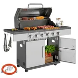 Outsunny Gasgrill 8500BTU Silber