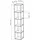 Livetastic Eckregal 31,4 x 31,4 x 158,9 cm Grau