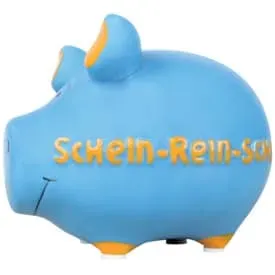 Spardose Schwein klein gelb KCG 100484/10027111 Schein-rein-Schwein