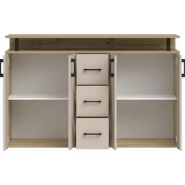 HBZ Drivno Sideboard 139 x 90 x 34 cm Beige / Artisan Eiche