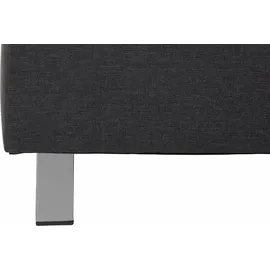 Westfalia Schlafkomfort Boxspringbett, inkl. Kaltschaum-Topper und Zierkissen Strukturstoff, Liegefläche B/L: 90 cm x 200 cm, H3, 7-Zonen-Kaltschaummatratze, grau Boxspringbett, Made in Germany - Möbel