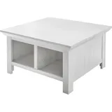 Couchtisch WINGST-61 Truhen-Tisch im Landhaus Stil Dekor Pinie weiß Nb. mit Klappe und Stauraumfach b/h/t ca. 93x50x93cm