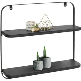 casa pura Wandregal Amy 45 x 12 x 40 cm Schwarz