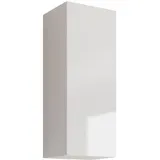 Mirjan24 Hängevitrine, Weiß, Weiß Hochglanz, Holzwerkstoff, Rechteckig, 35x90x32 cm, Wohnzimmer, Wohnwände, Vitrinenschränke