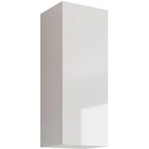 Mirjan24 Hängevitrine, Weiß, Weiß Hochglanz, Holzwerkstoff, Rechteckig, 35x90x32 cm, Wohnzimmer, Wohnwände, Vitrinenschränke