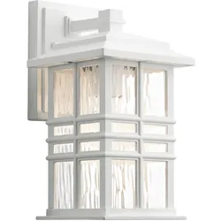 Beacon Square Kleine Wandlaterne mit 1 Licht, Weiß - KL-BEACON-SQUARE-S-WHT