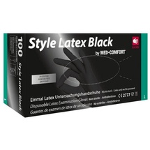 AMPri Style Latex Black Latexhandschuhe, schwarz,