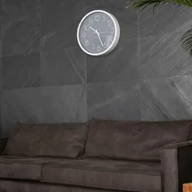 Intirilife Wanduhr 30,5 cm 30.5 grau/weiß