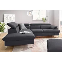 Cotta Ecksofa »Caluso L-Form«, mit Kopfteilverstellung, wahlweise mit Bettfunktion