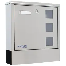 Rottner Tresor Lago inox Silber inkl. Zeitungsfach