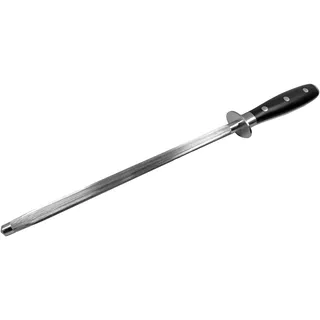 METRO Professional Expert Wetzstahl, Edelstahl, 25 cm, geschmiedeter Griff, schwarz