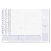 Sigel H7355 Papier-Schreibtischunterlage DIN A2, Kalender 2027-2029 und Wochenplan, 30 Blatt, Schreibunterlage zum Abreißen aus nachhaltigem Papier