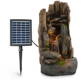 Blumfeldt Mystic Tree Solarbrunnen, LED-Beleuchtung, Polyresin| Dunkles Holz